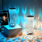 Crystal Table Lamp, Touch Control, 16-Color, Rechargeable LED