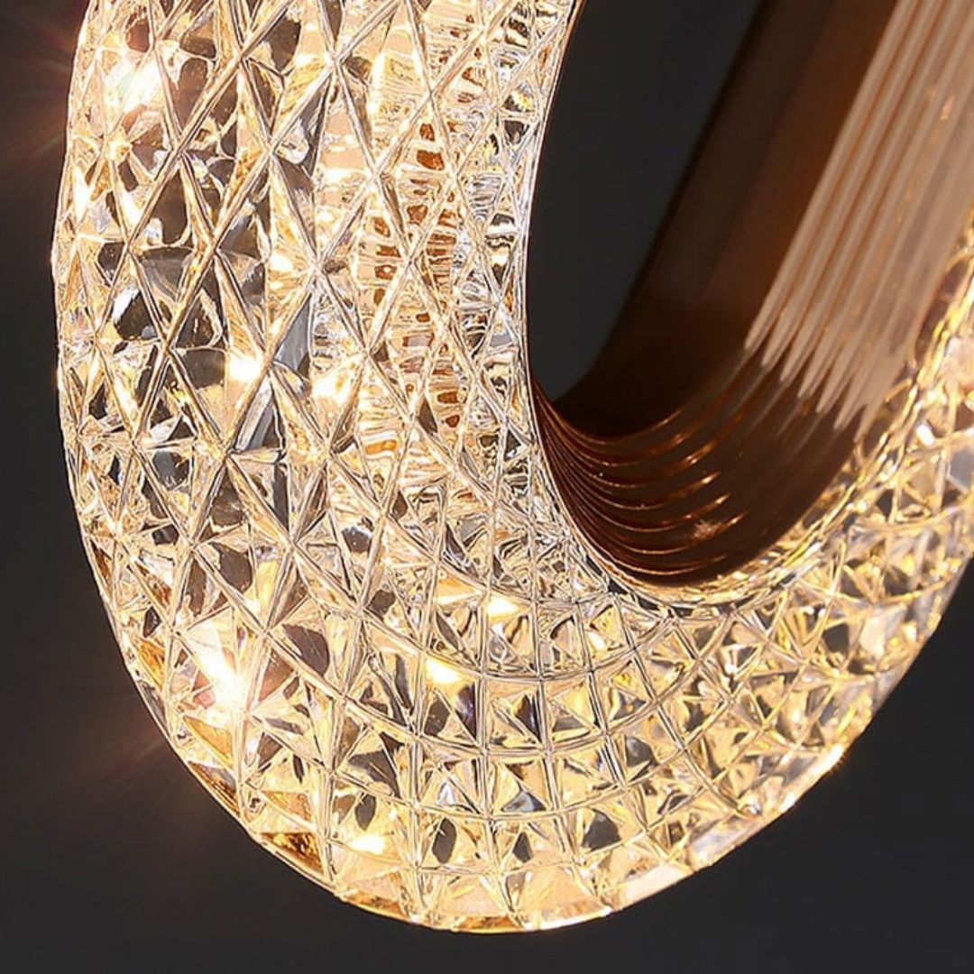 Wall Light Crystal Metal LED Hardwired Sconce for Cozy Ambiance