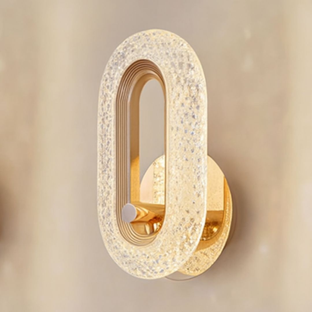 Wall Light Crystal Metal LED Hardwired Sconce for Cozy Ambiance