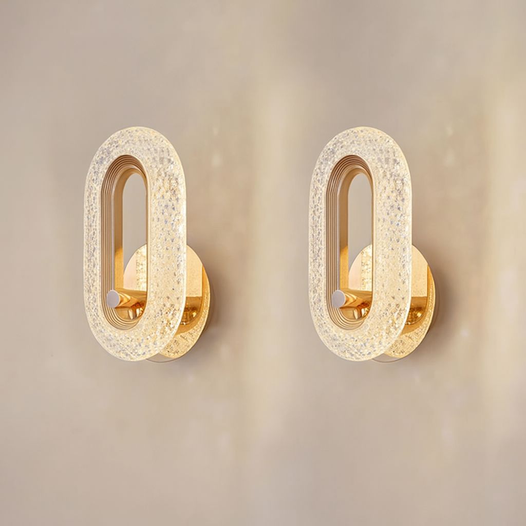 Wall Light Crystal Metal LED Hardwired Sconce for Cozy Ambiance