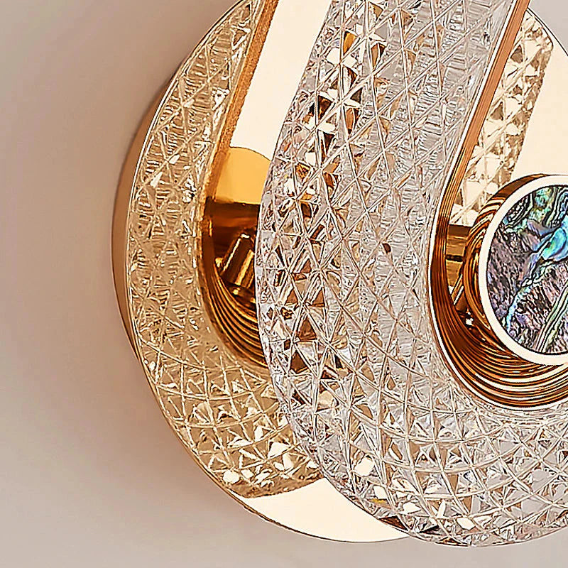Wall Light Crystal Metal LED Hardwired Sconce for Cozy Ambiance