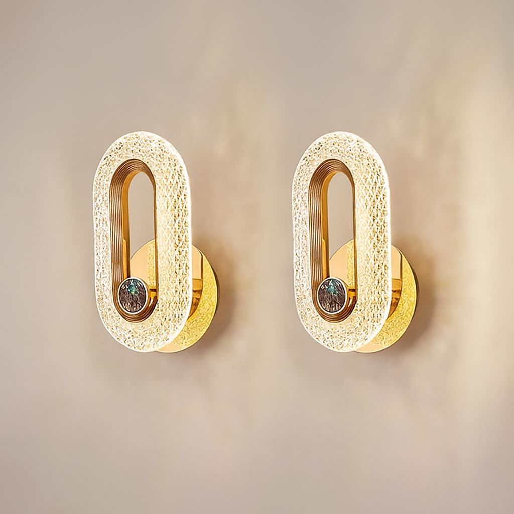 Wall Light Crystal Metal LED Hardwired Sconce for Cozy Ambiance