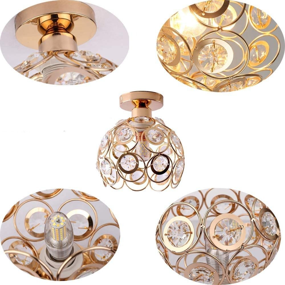 Bela Ceiling Lamp | Compact Crystal Light Pattern