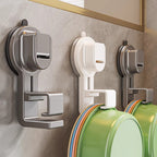 Wall Hook Rack Suction Cup ABS Plastic Tool Free Installation
