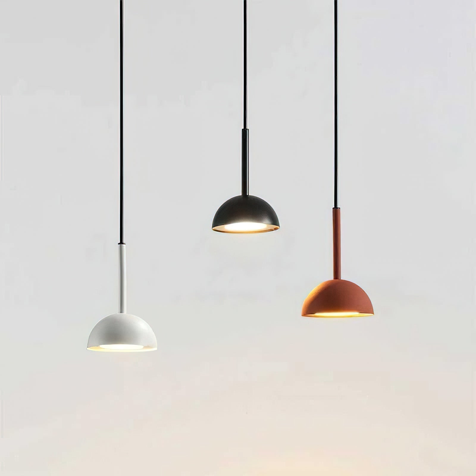 Cupolina: Pendant Light with Geometric Metal Housing & Integrated LED – for Kitchen & Entrance Area