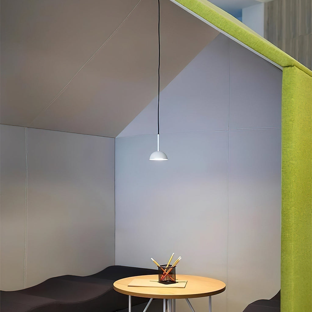 Cupolina: Pendant Light with Geometric Metal Housing & Integrated LED – for Kitchen & Entrance Area
