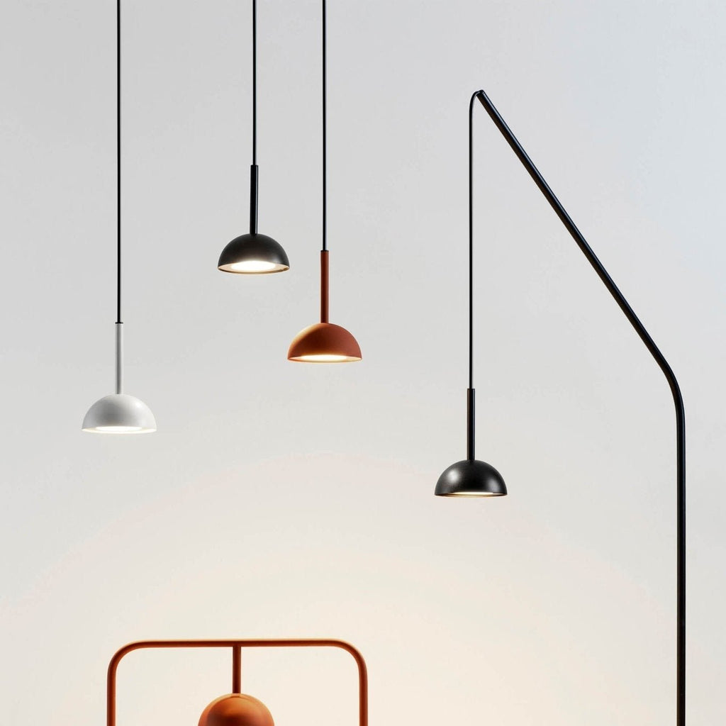 Cupolina: Pendant Light with Geometric Metal Housing & Integrated LED – for Kitchen & Entrance Area