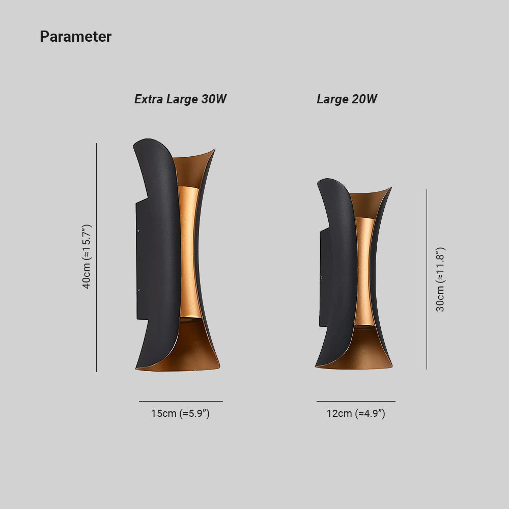 Curvion: Curved LED Outdoor Wall Light – Weatherproof Wall Lamp for Garden & Terrace