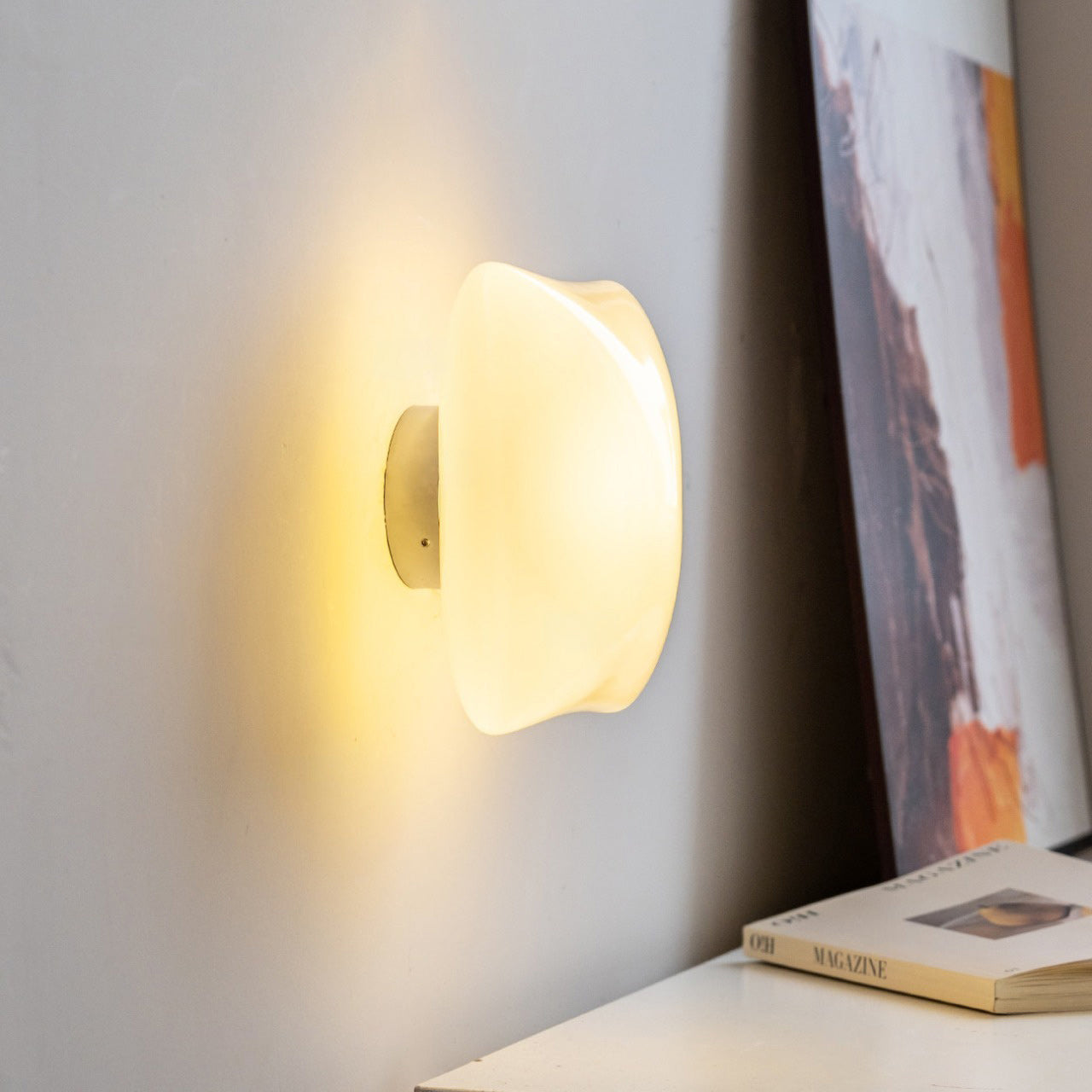 Pillowy Frosted Glass Wall Sconce