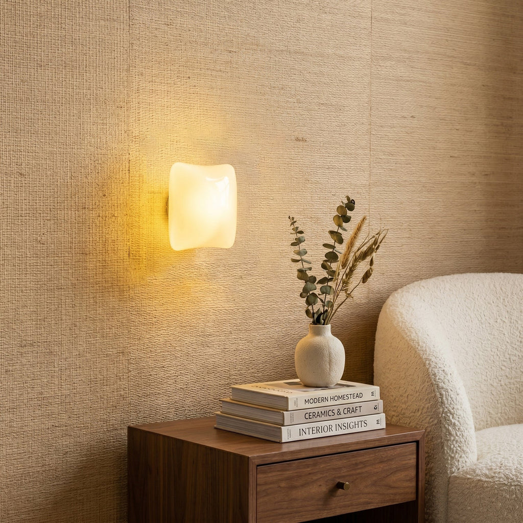 Pillowy Frosted Glass Wall Sconce