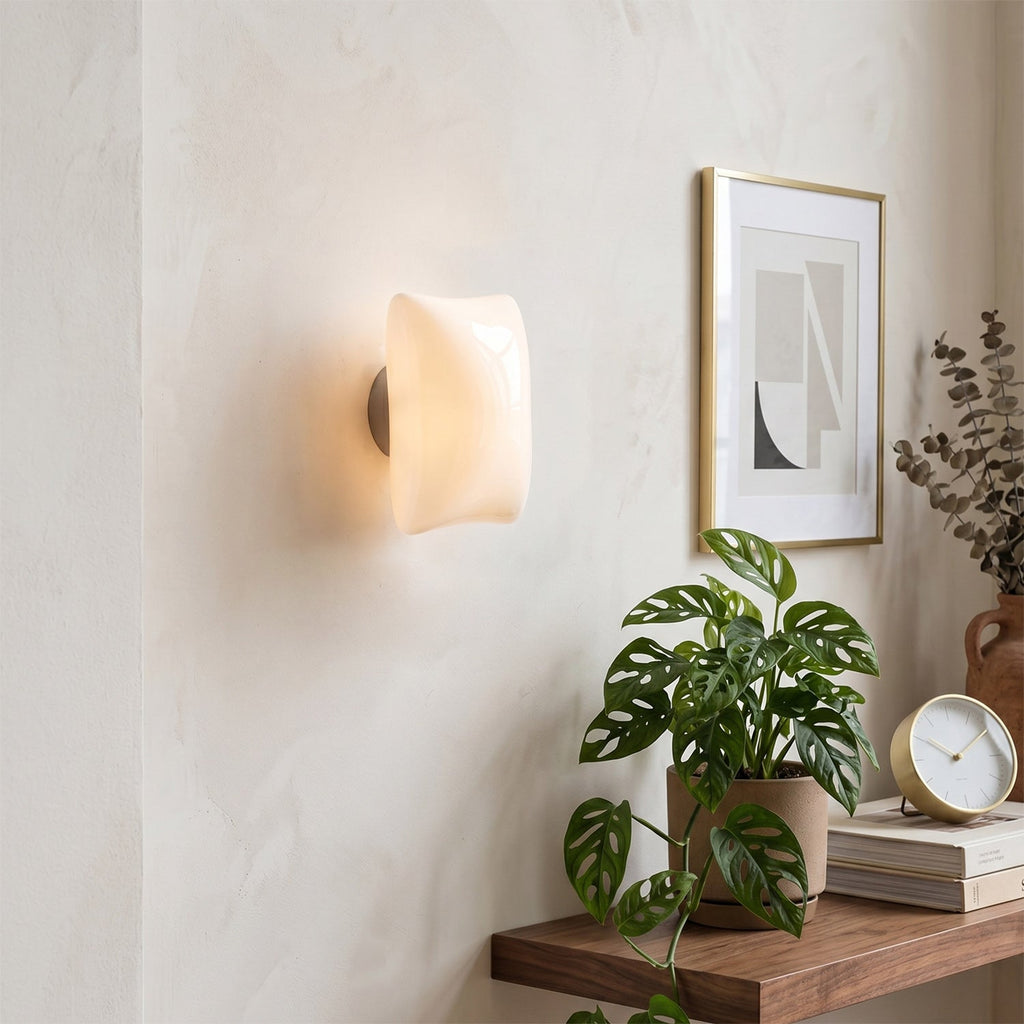 Pillowy Frosted Glass Wall Sconce