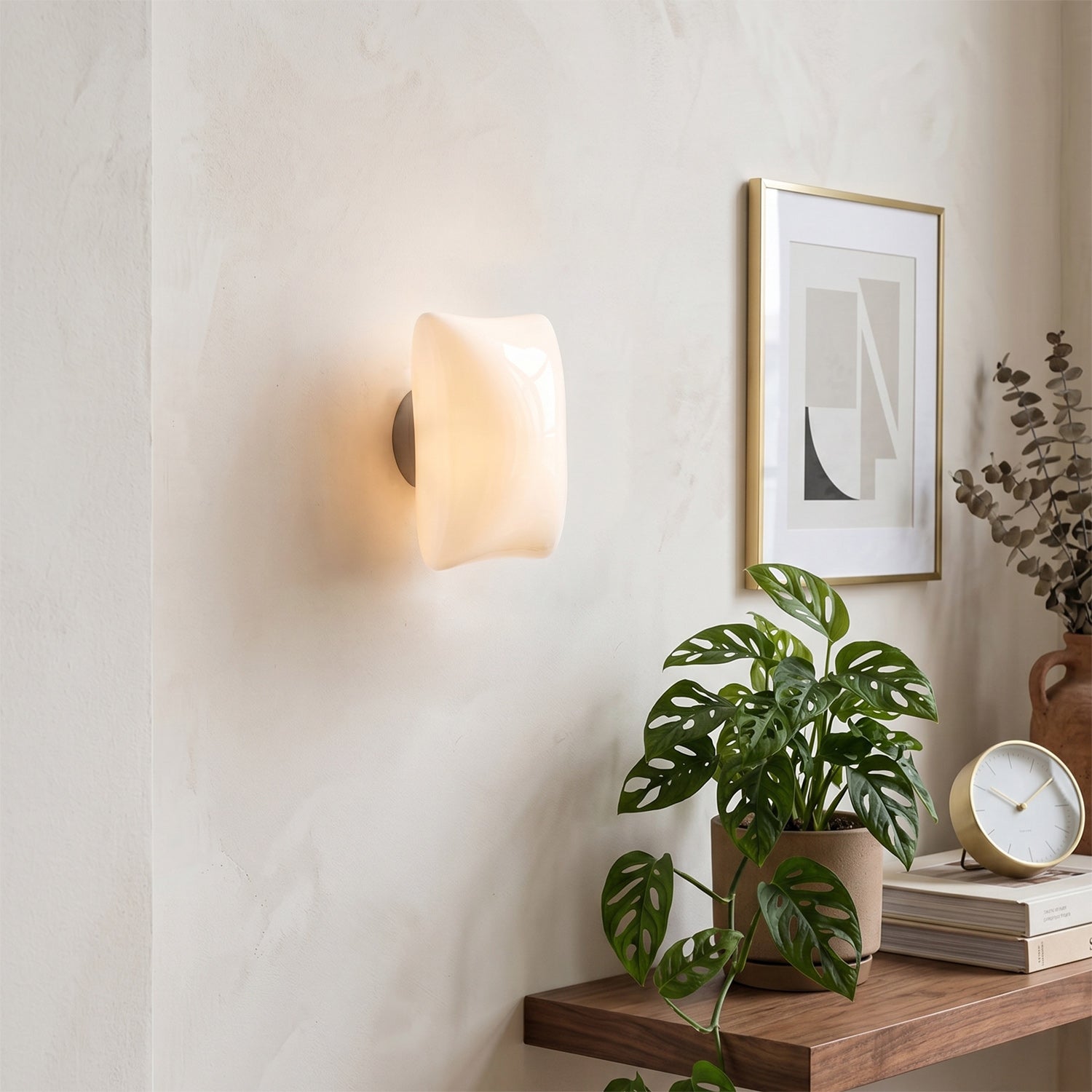 Pillowy Frosted Glass Wall Sconce