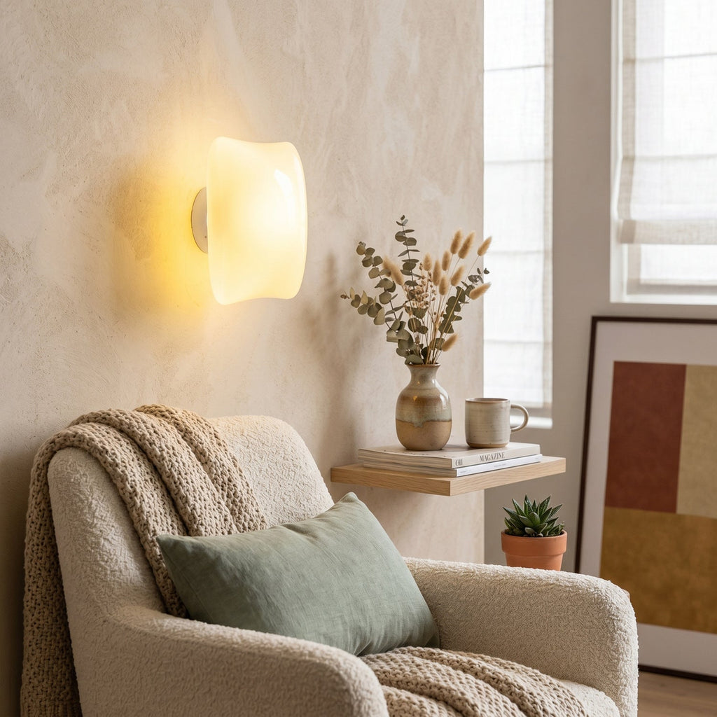 Pillowy Frosted Glass Wall Sconce