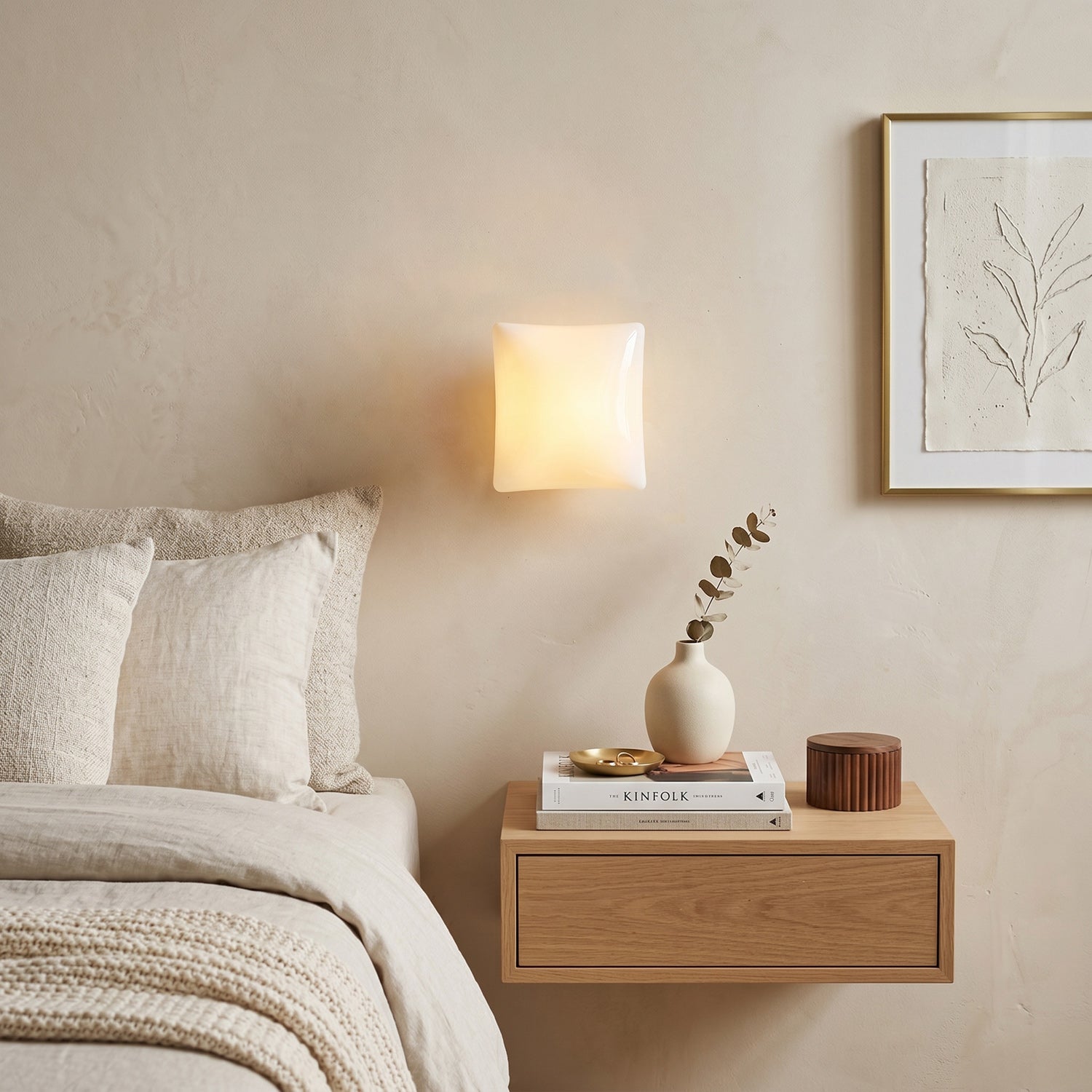 Pillowy Frosted Glass Wall Sconce