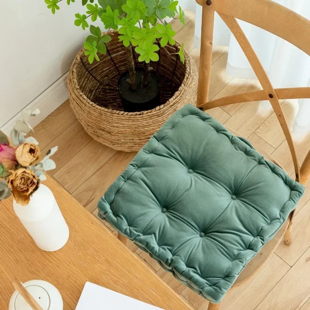 Floor Seat Cushion, Dutch Velvet, PP Cotton Filling, Tufted Design