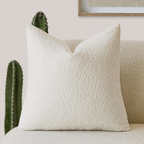 Cushion Cover Boucle Fabric Decorative Throw Pillow Case Textured Soft Home Sofa Living Room Bedroom Decor