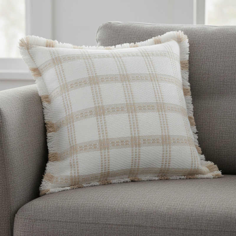 Cushion Cover Polyester Cotton Timeless Diamond Pattern Throw Pillow