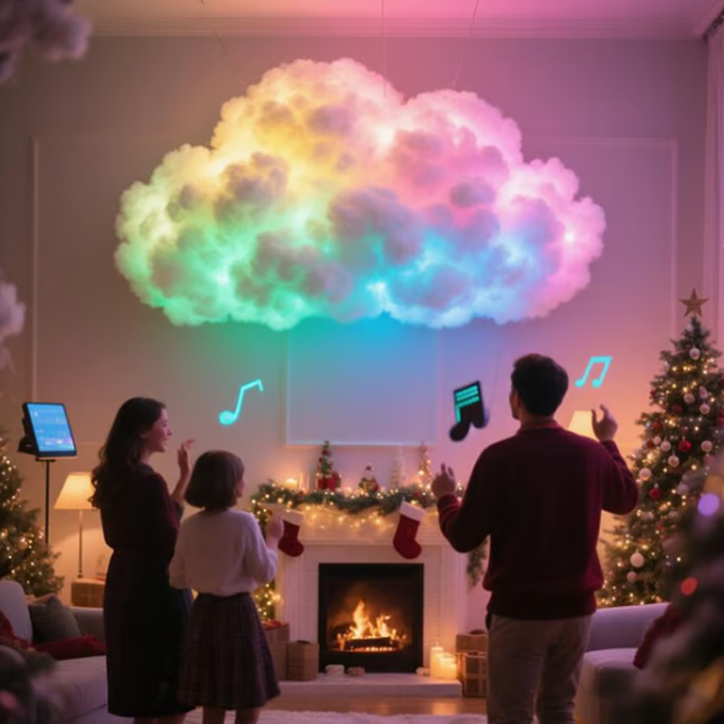Customizable DIY Cloud Lights – Multicolor LED Thundercloud Decoration for Unique Room Atmosphere, USB Powered