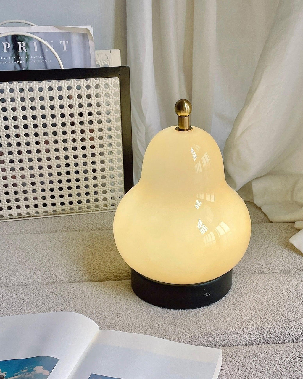 Pear Cordless Table Lamp, Rechargeable