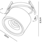 Alira - Adjustable Cylinder Built-in LED Ceiling Lamp