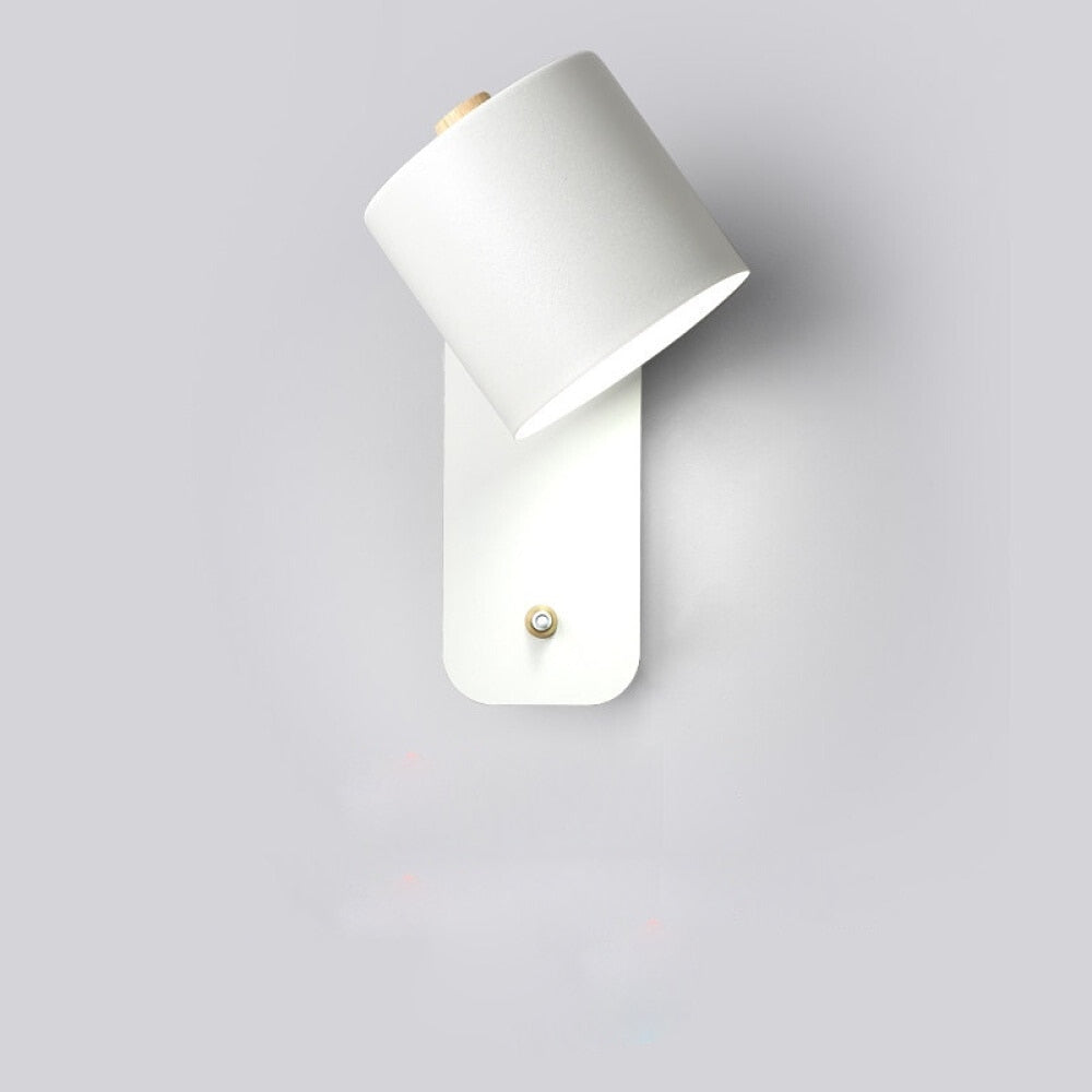 Wall Light LED Cylindrical Design 90 to 260 V Integrated Switch Indoor Sconce