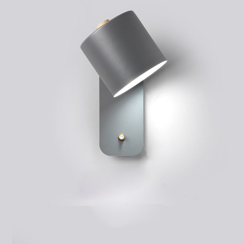 Wall Light LED Cylindrical Design 90 to 260 V Integrated Switch Indoor Sconce