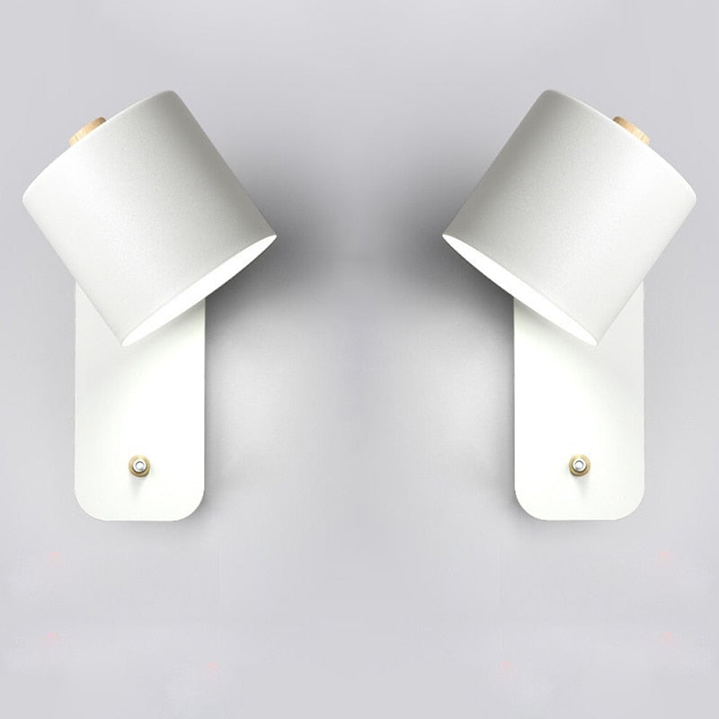 Wall Light LED Cylindrical Design 90 to 260 V Integrated Switch Indoor Sconce