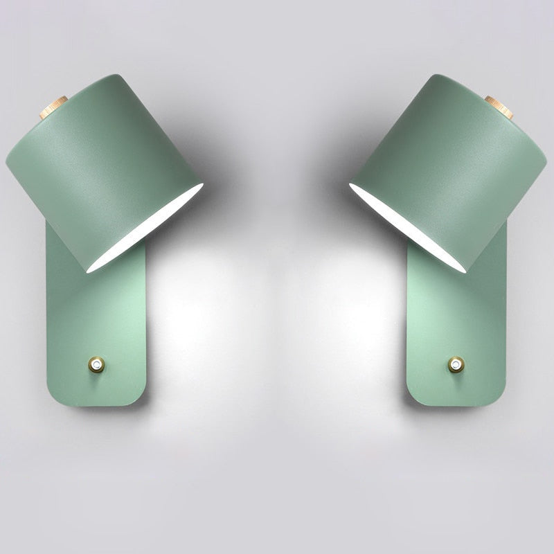 Wall Light LED Cylindrical Design 90 to 260 V Integrated Switch Indoor Sconce