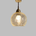 Vintage Copper Glass Globe Pendant Light 1-Light