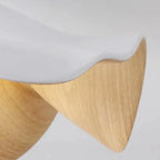 Bela Lotus Ceiling Light | Scandinavian Wood & Iron Flush Lamp