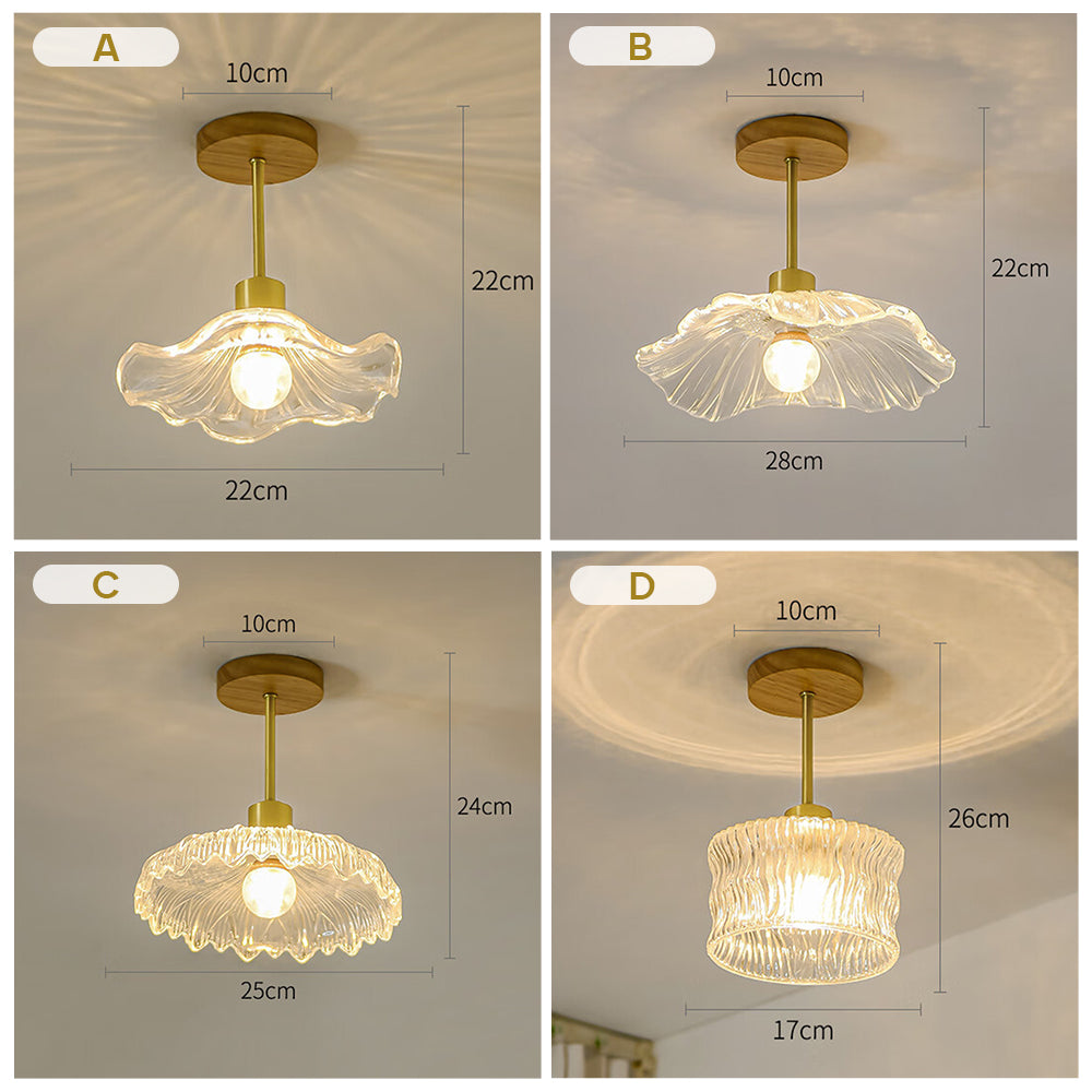 Mavero - Flower Glass Ceiling Lamp