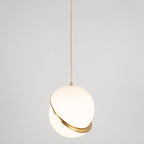 Lira Hanglamp | Acryl met Messing Accenten, Verstelbare Kabel