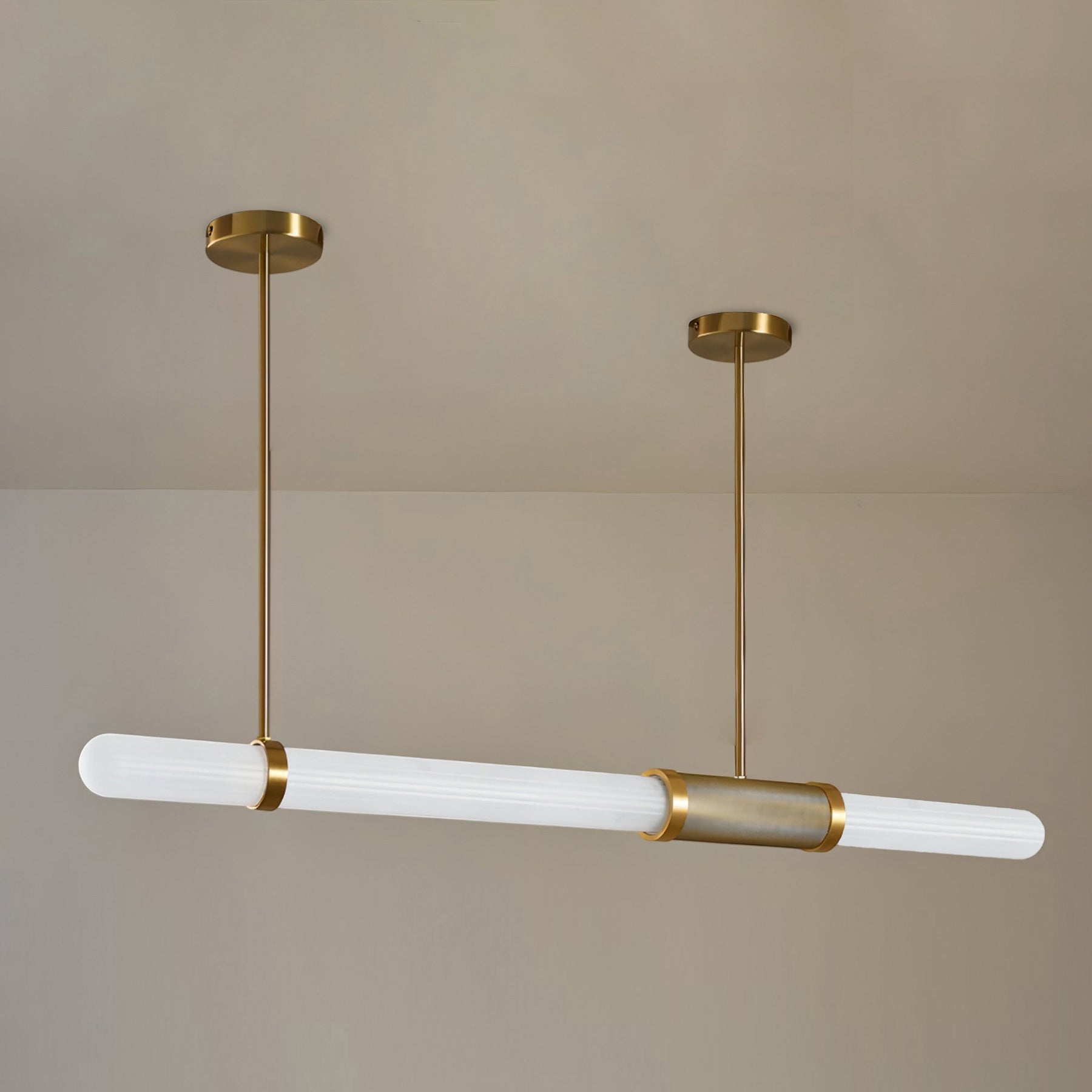 Linear Frosted Glass Pendant Light