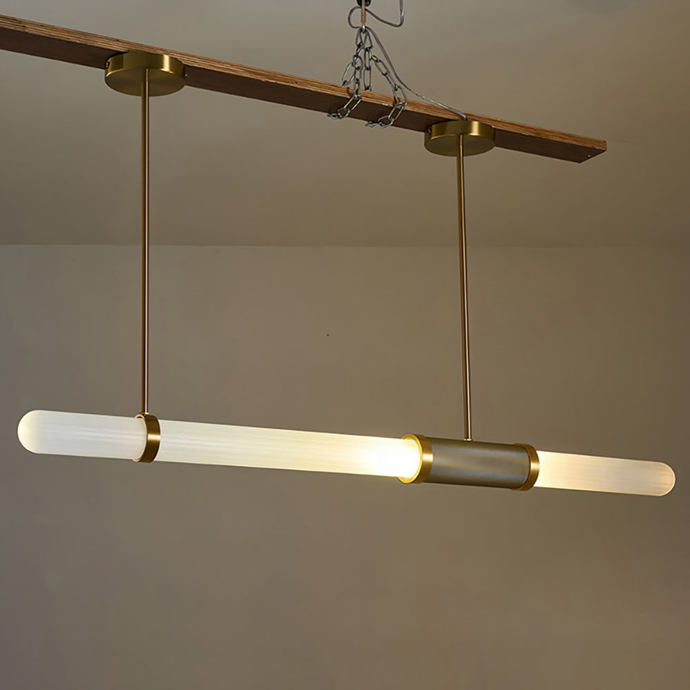 Linear Frosted Glass Pendant Light