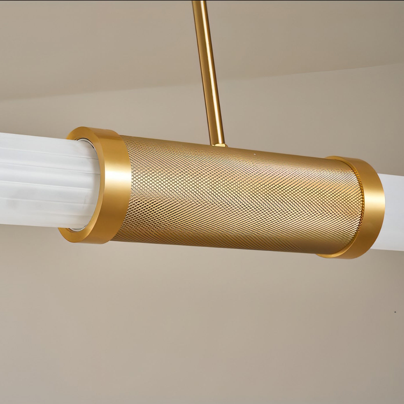 Linear Frosted Glass Pendant Light