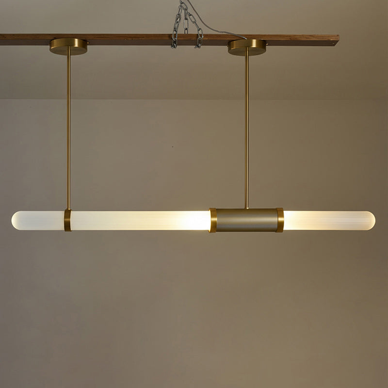 Linear Frosted Glass Pendant Light