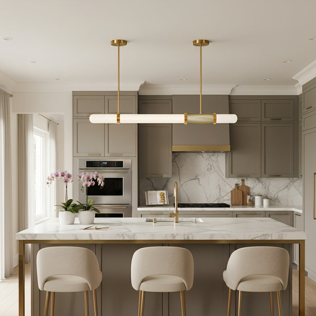 Linear Frosted Glass Pendant Light