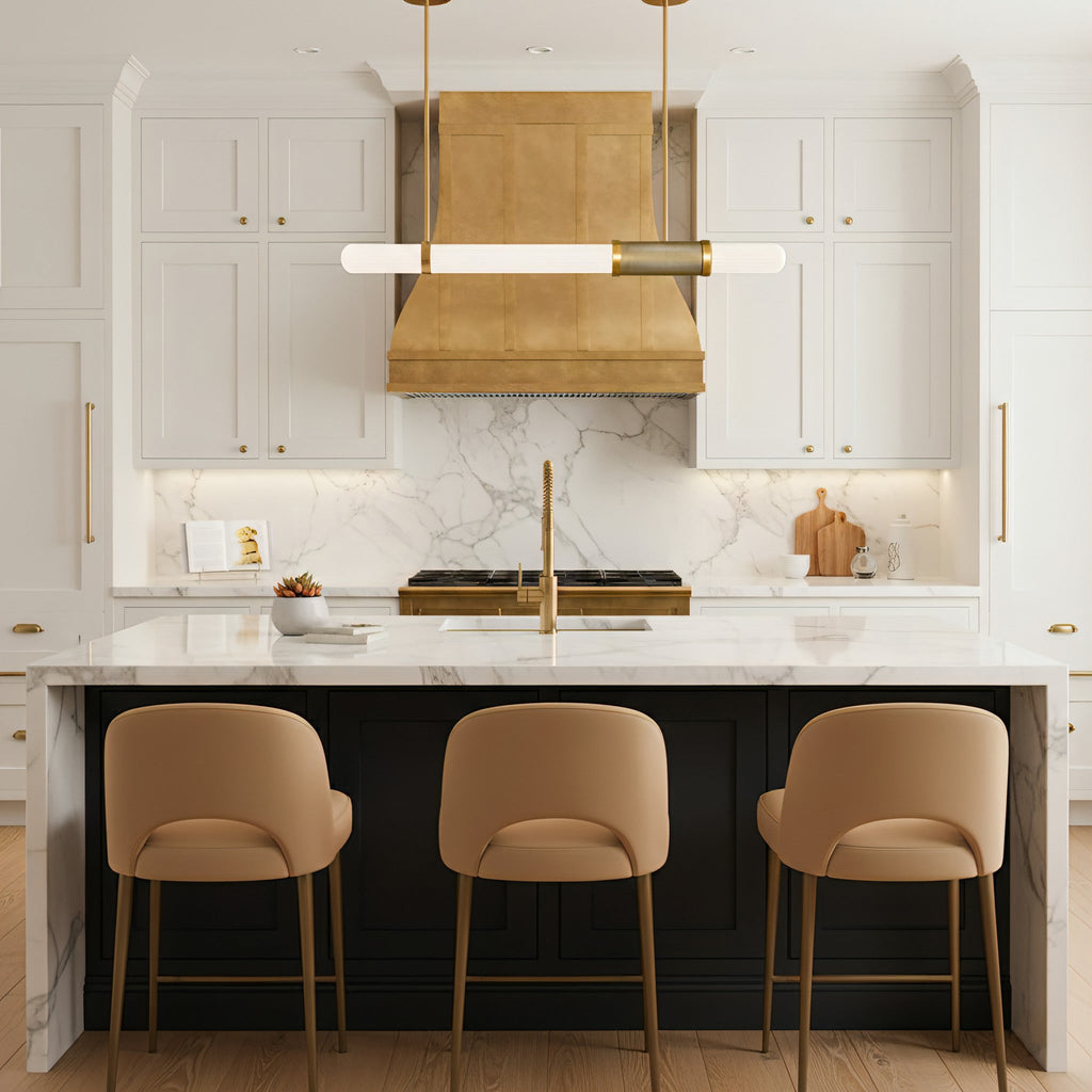 Linear Frosted Glass Pendant Light