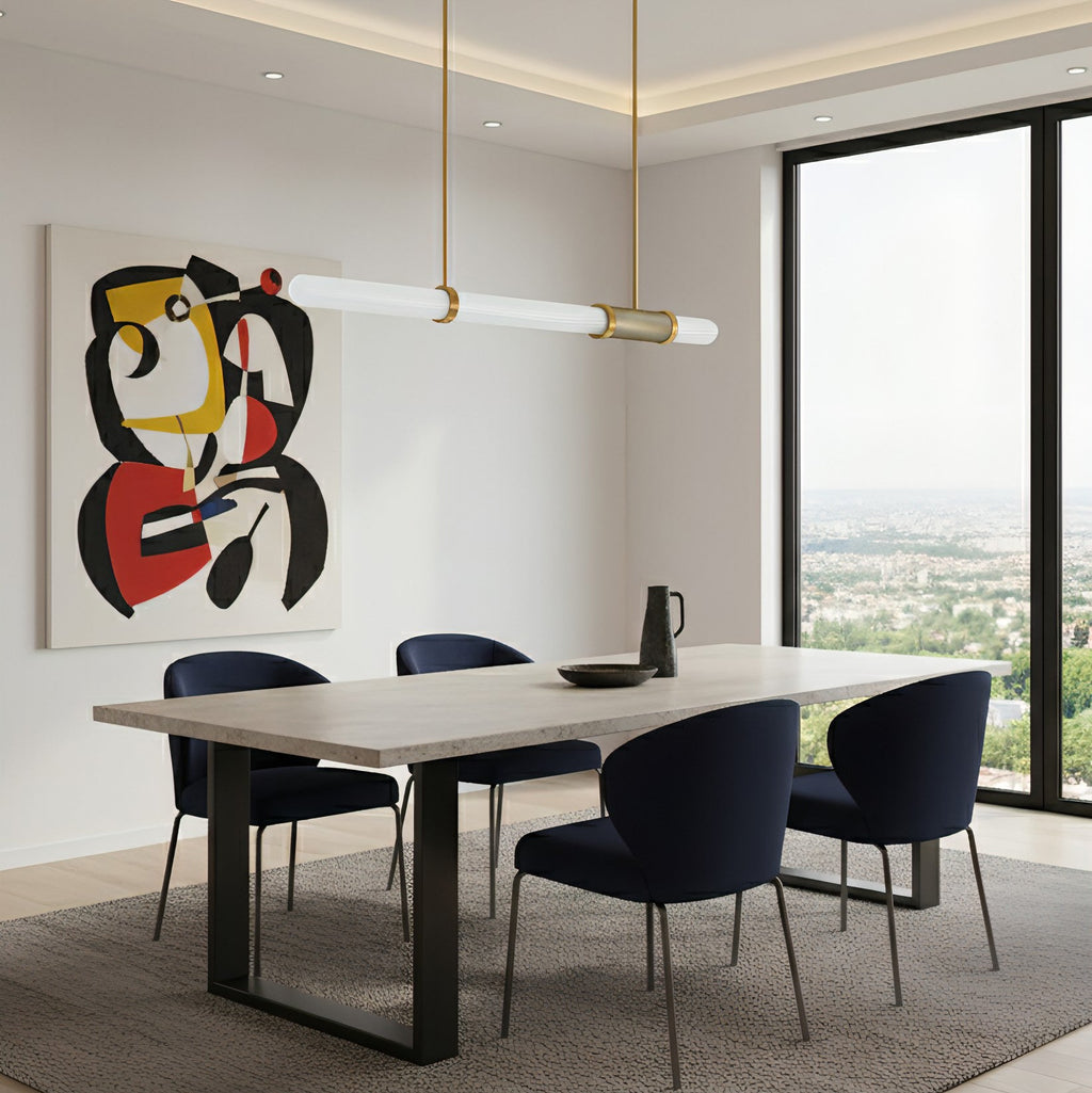 Linear Frosted Glass Pendant Light