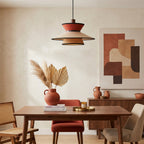 Tiered Fabric Pendant Light, 3-Shade