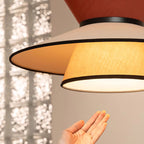 Tiered Fabric Pendant Light, 3-Shade