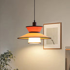 Tiered Fabric Pendant Light, 3-Shade