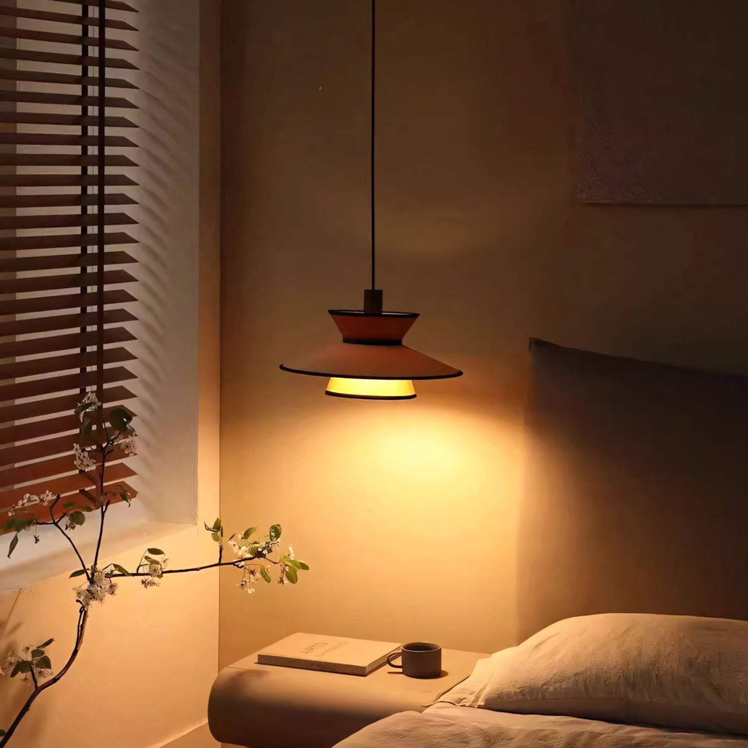Tiered Fabric Pendant Light, 3-Shade