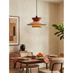 Tiered Fabric Pendant Light, 3-Shade