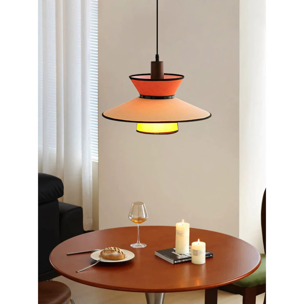Tiered Fabric Pendant Light, 3-Shade