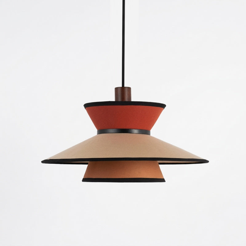 Tiered Fabric Pendant Light, 3-Shade
