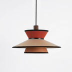 Tiered Fabric Pendant Light, 3-Shade