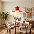 Tiered Fabric Pendant Light, 3-Shade