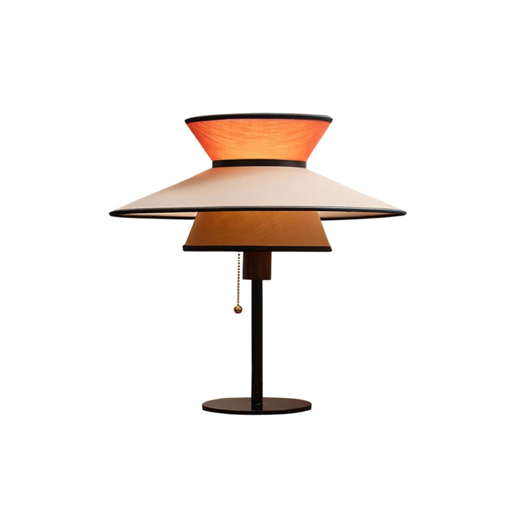 Tiered Linen Table Lamp