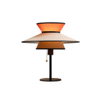 Tiered Linen Table Lamp